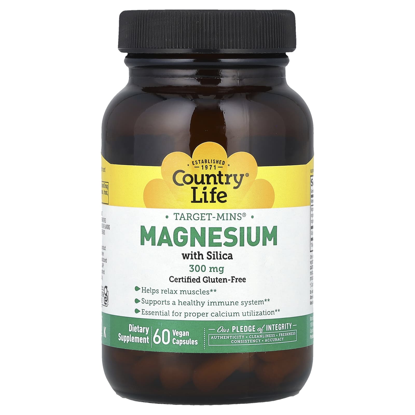 Country Life Target-Mins, Magnesium with Silica – 60 gélules véganes — Tunisie