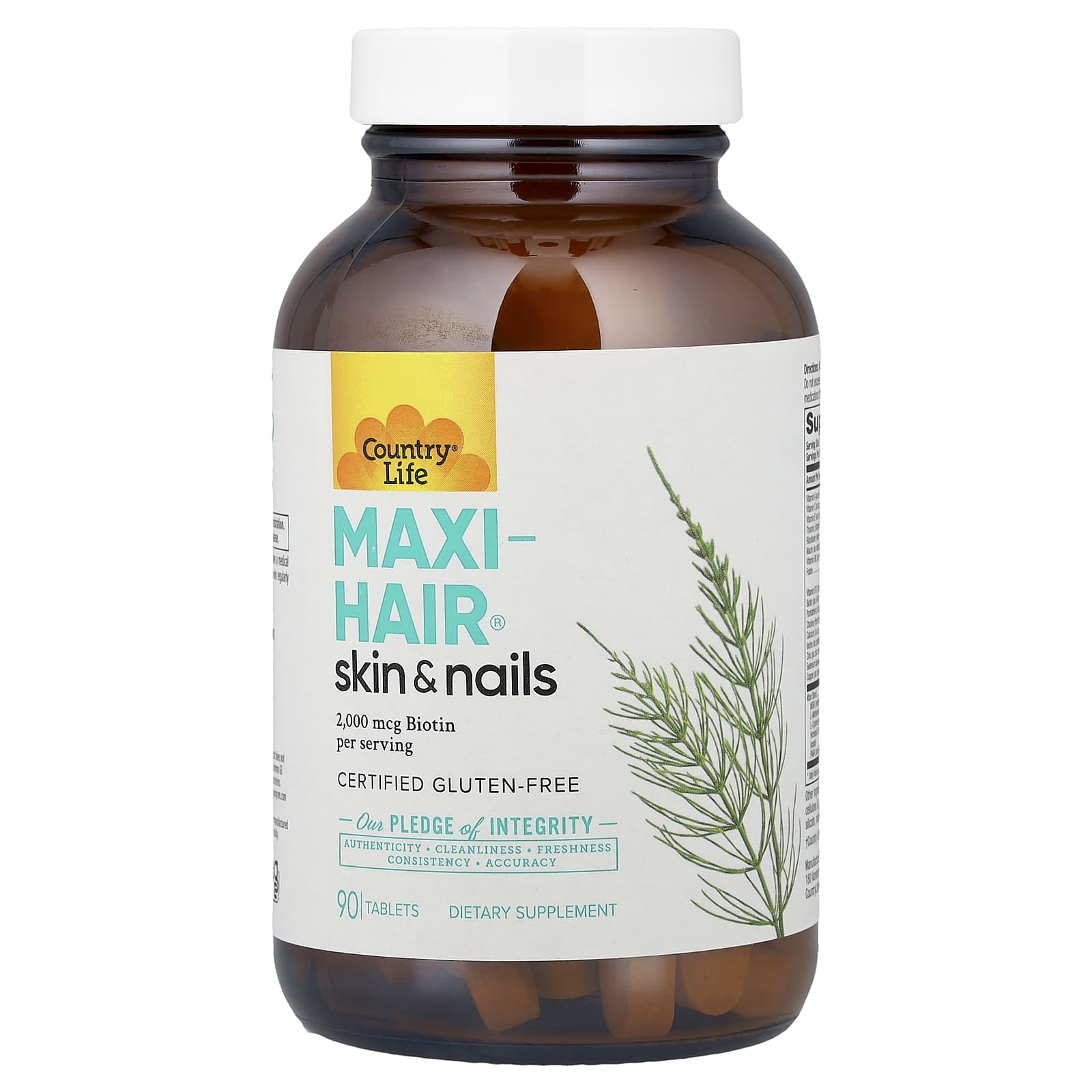 Country Life Maxi-Hair, Skin & Nails – 90 comprimés — Tunisie
