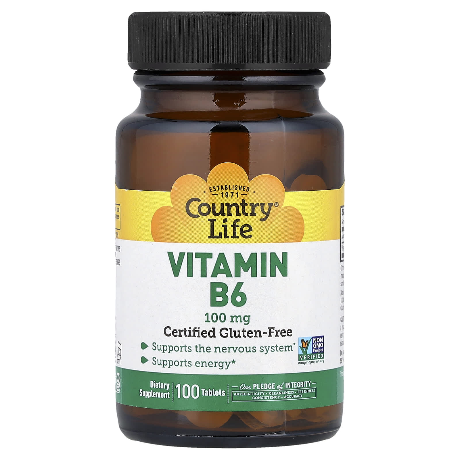 Country Life Vitamin B6 – 100 comprimés — Tunisie