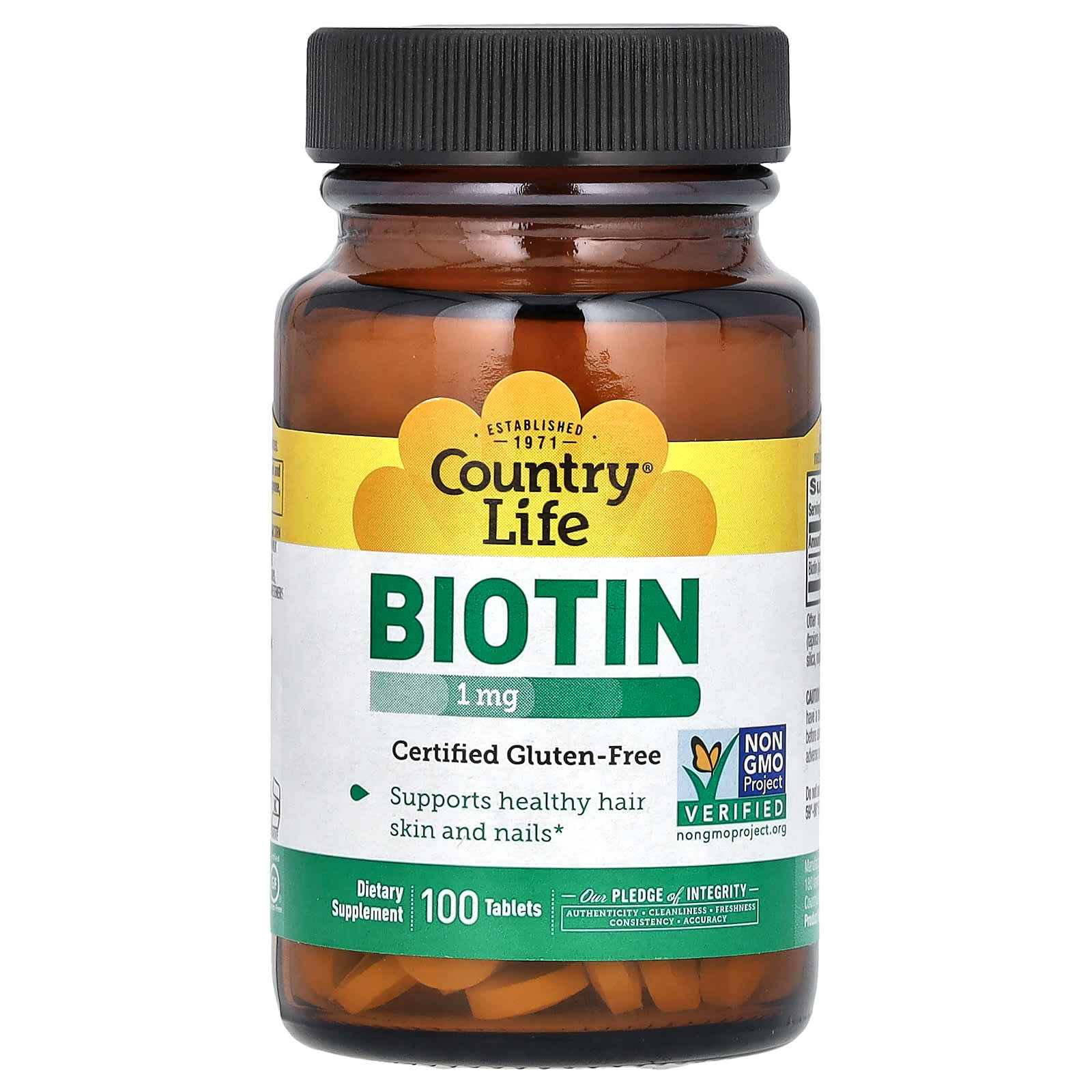 Country Life Biotin – 100 comprimés — Tunisie