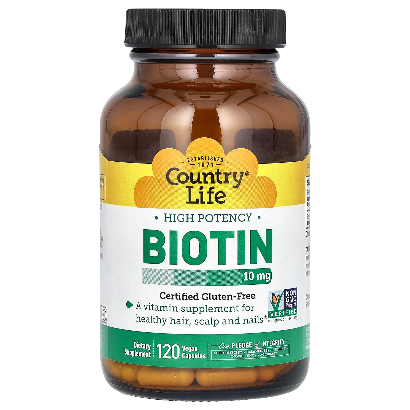 Country Life Biotin, High Potency – 120 gélules véganes — Tunisie