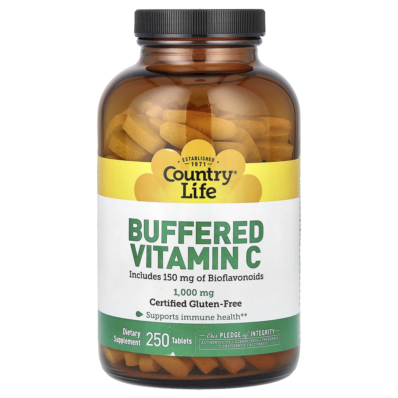 Country Life Buffered Vitamin C – 1 000 mg – 250 comprimés — Tunisie
