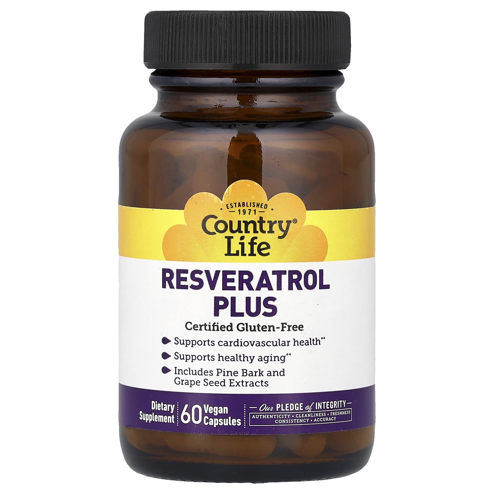 Country Life Resveratrol Plus – 60 gélules véganes — Tunisie