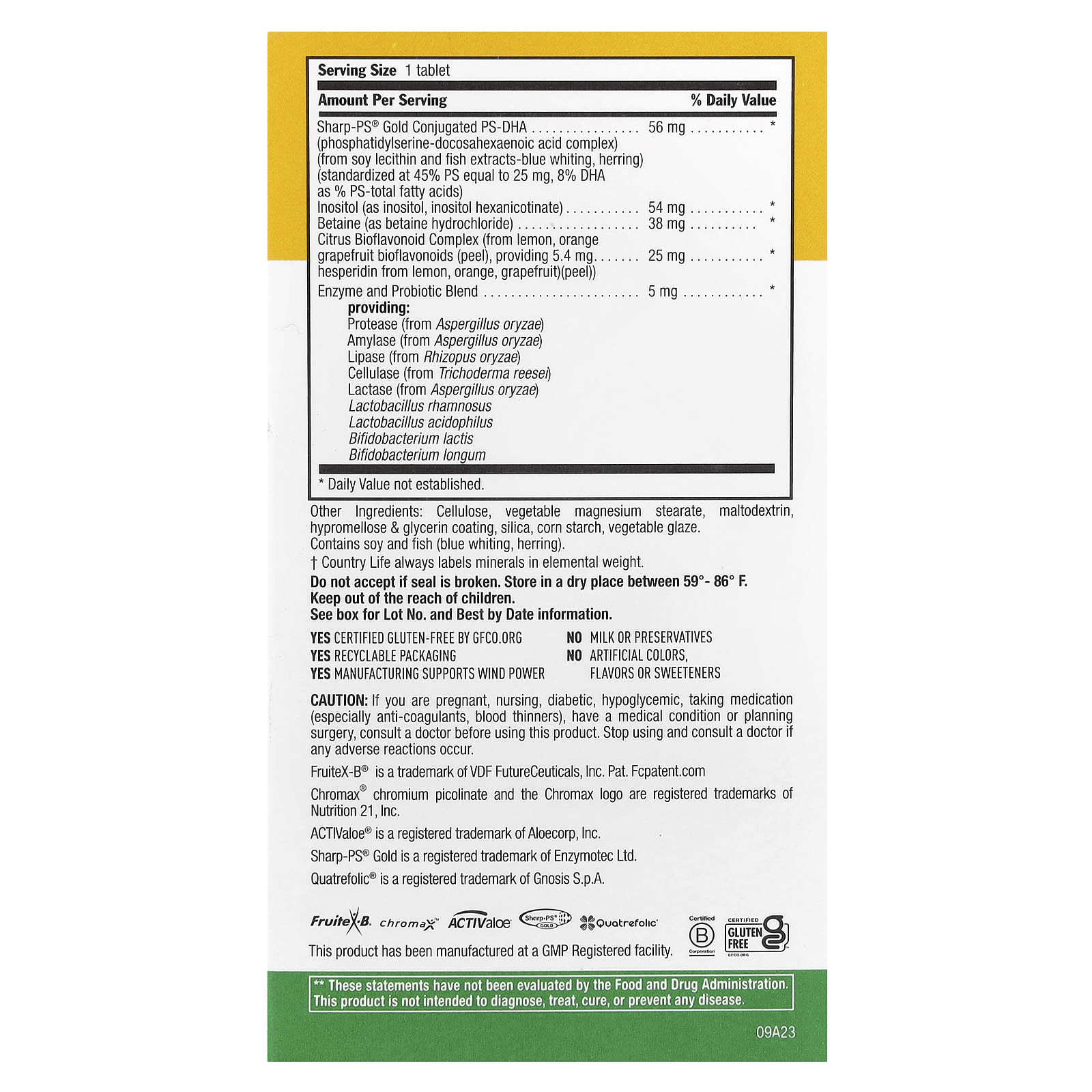 Country Life Core Daily 1 Multivitamin for Women 50+ – 60 comprimés — étiquette 1