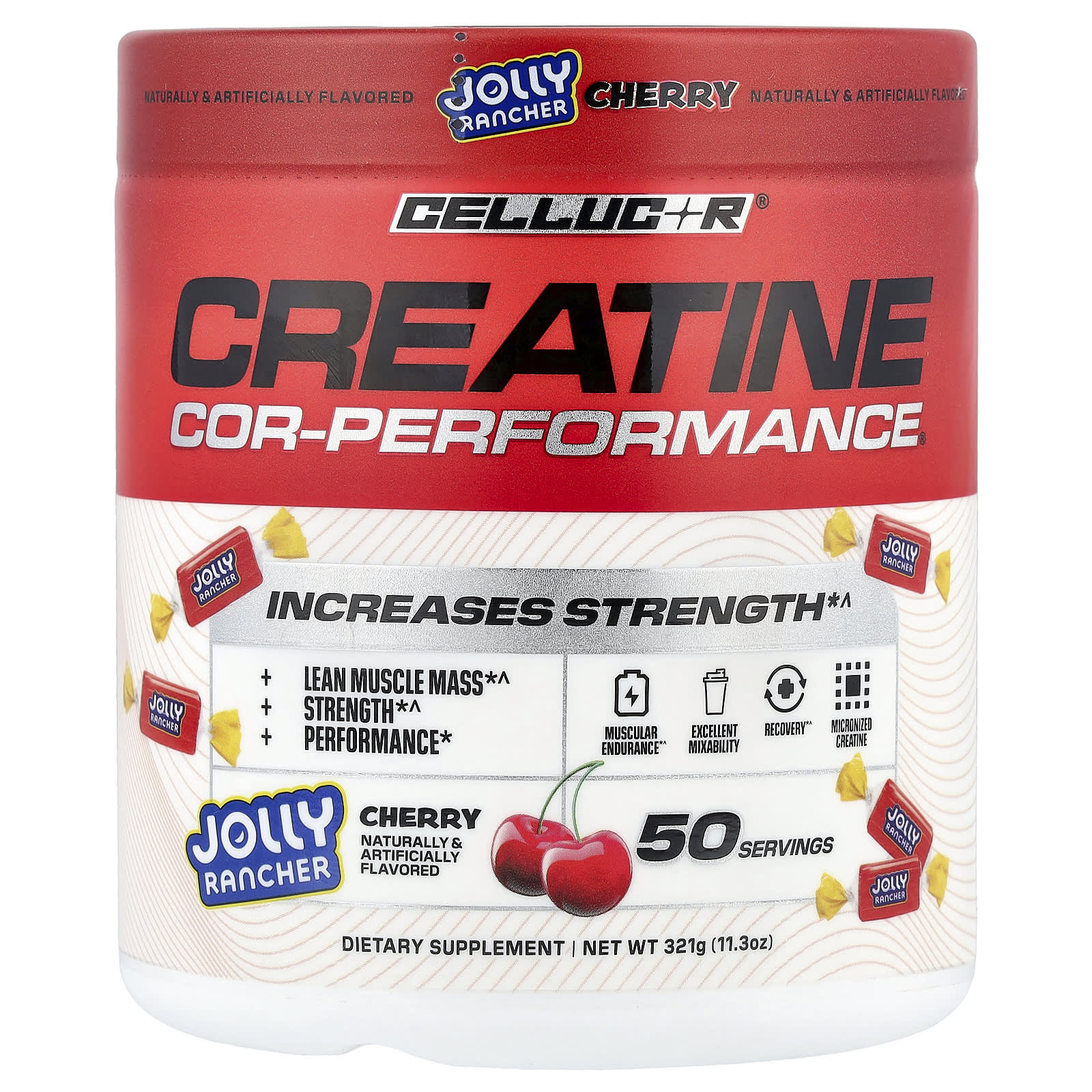 C4 / Cellucor COR-Performance Creatine, Jolly Rancher – Cherry – 321 g — Tunisie