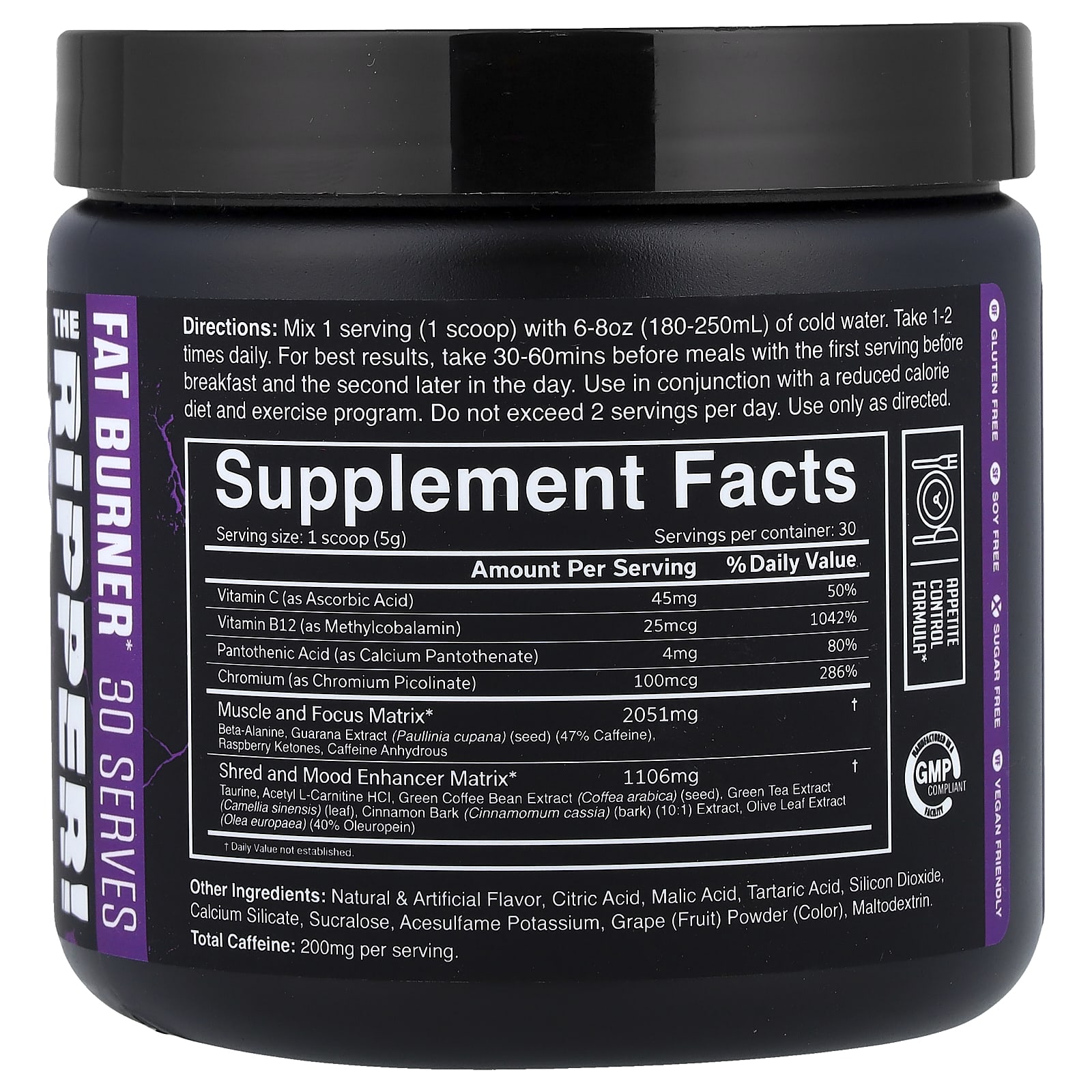 JNX Sports The Ripper! Fat Burner – Dark Grape – 150 g — photo 2 sur 2