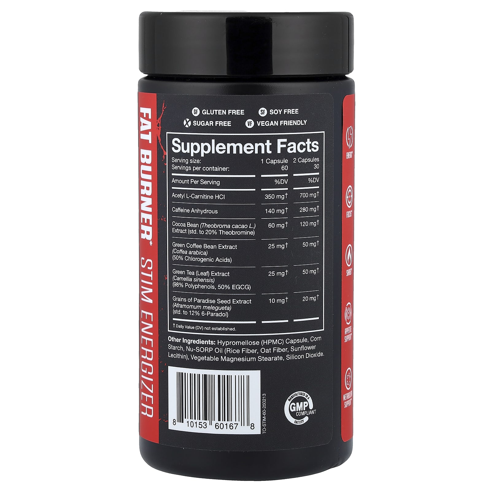JNX Sports The Omen!, Fat Burner – 60 gélules véganes — photo 2 sur 2