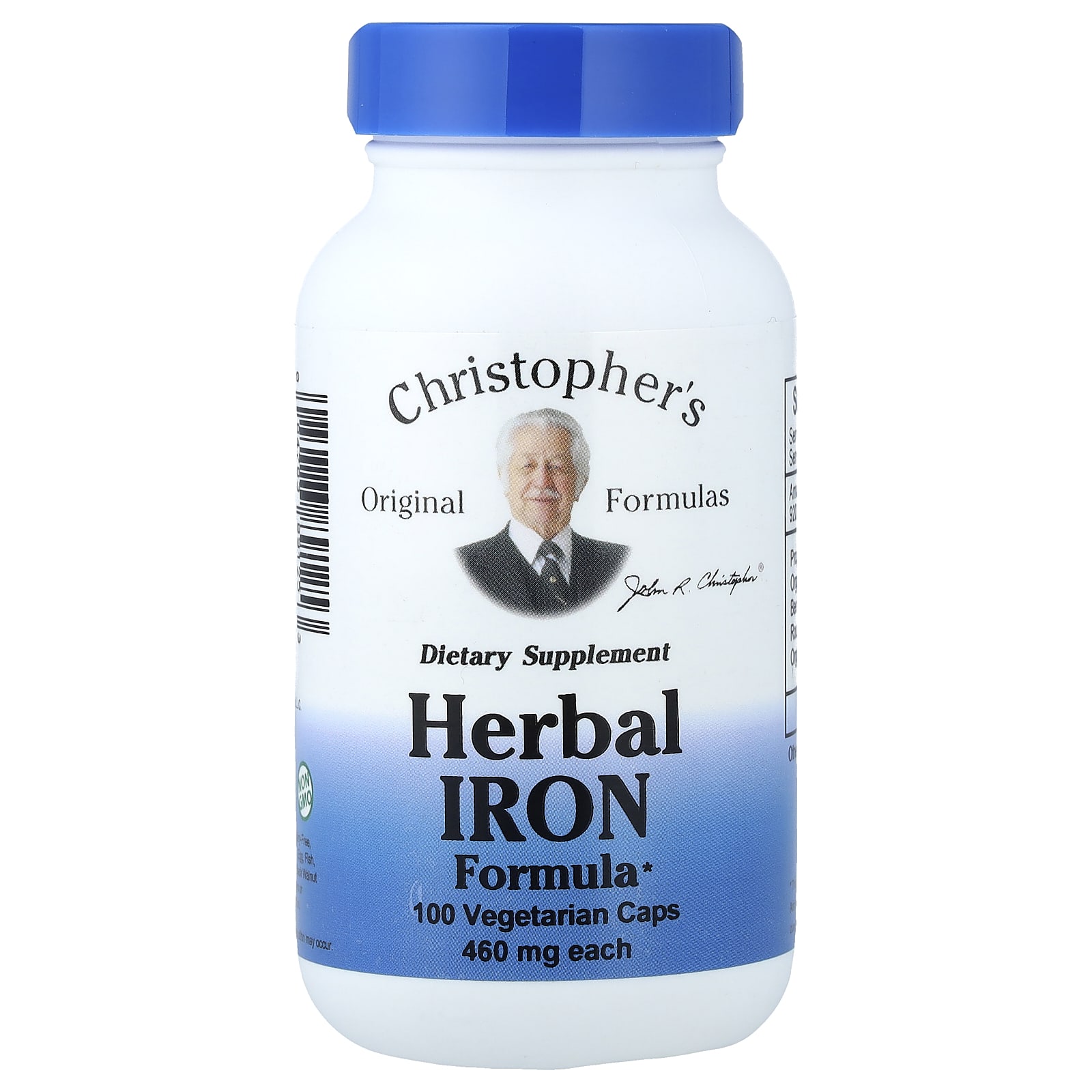 Christopher's Original Formulas Herbal Iron Formula, 100 Vegetarian Caps — Tunisie