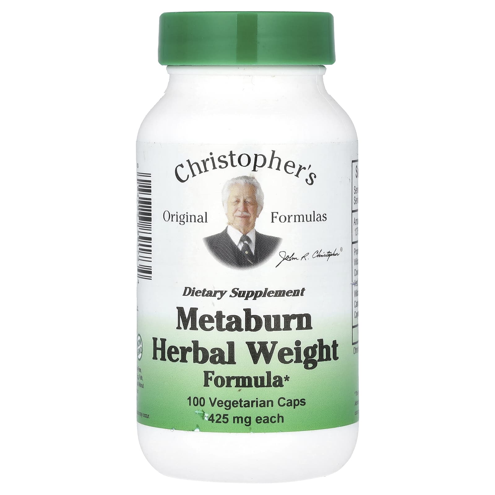 Christopher's Original Formulas Metaburn Herbal Weight Formula, 100 Vegetarian Caps — Tunisie