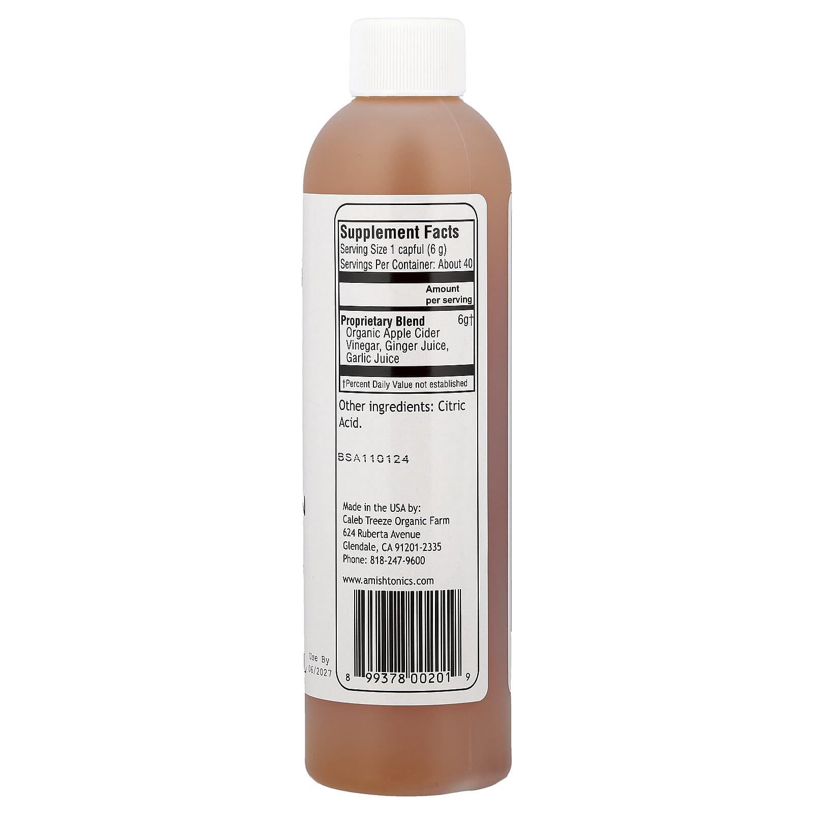 Caleb Treeze Organic Farm Old Amish Digestion Tonic – 237 ml — photo 2 sur 2