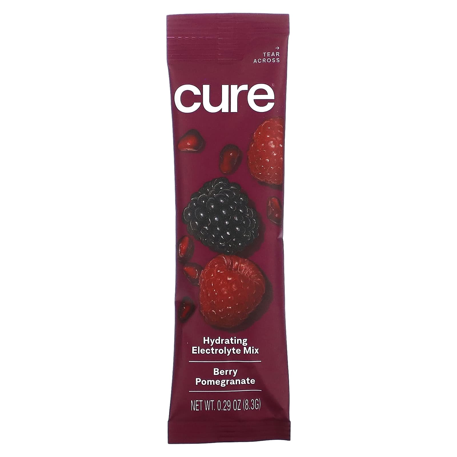 Cure Hydration Hydrating Electrolyte Mix – Berry Pomegranate – 8,3 g — étiquette 1