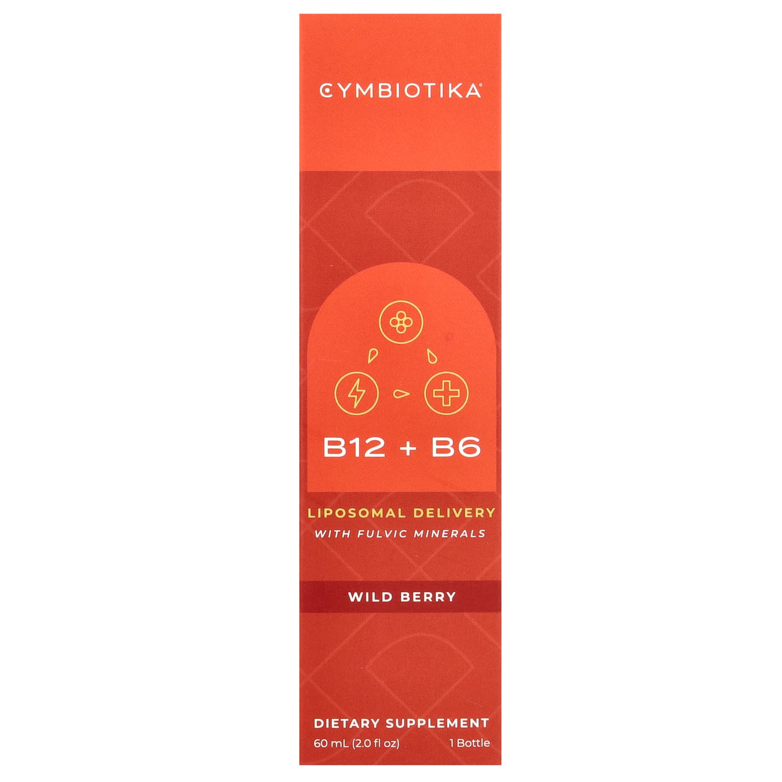 Cymbiotika B12 + B6, Liposomal Deliver with Fulvic Minerals – Wild Berry – 60 ml — Tunisie