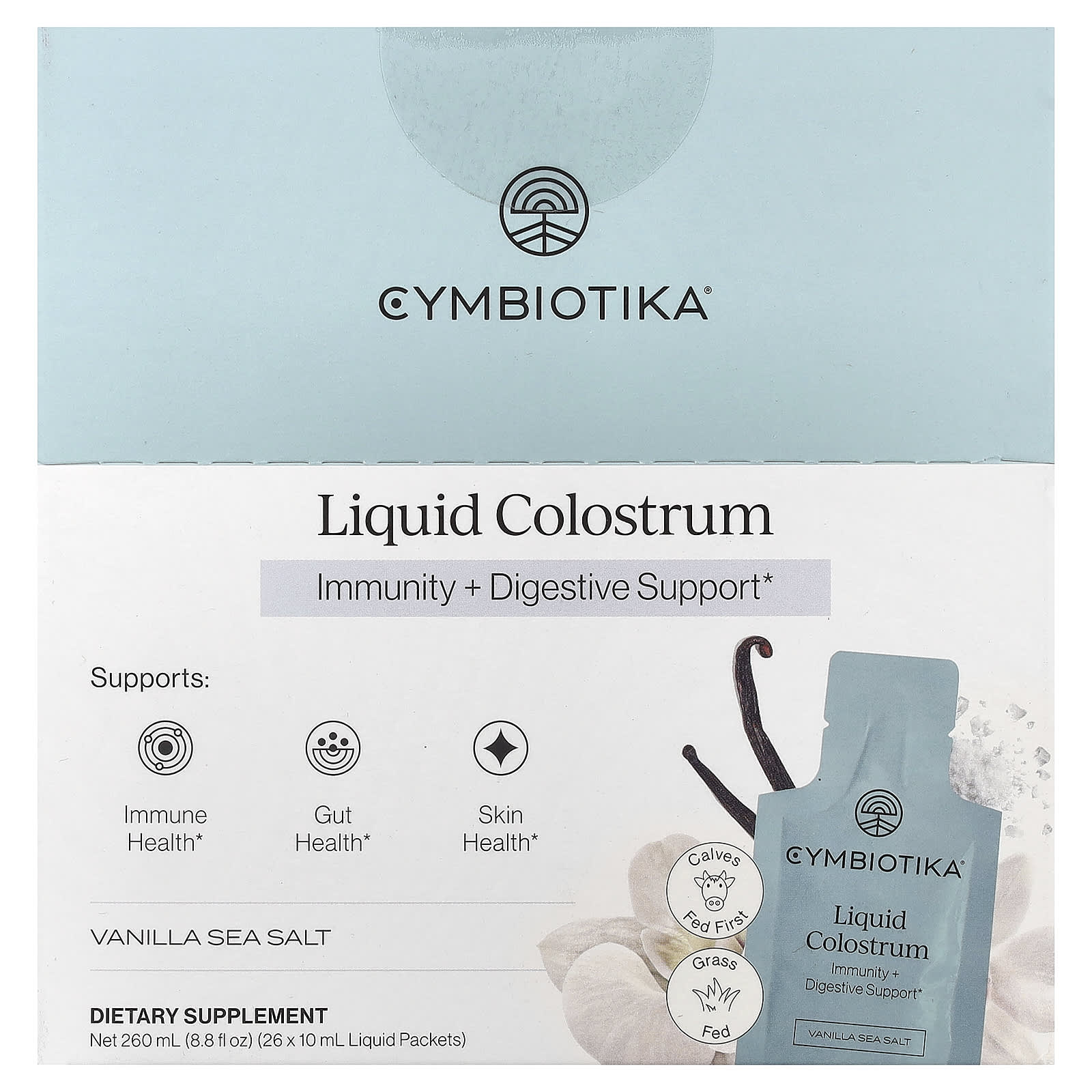 Cymbiotika Liquid Colostrum – Vanilla Sea Salt – 10 ml — Tunisie