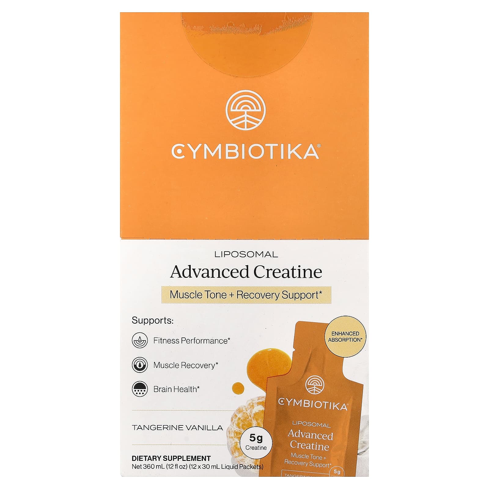 Cymbiotika Liposomal Advanced Creatine – Tangerine Vanilla – 30 ml — Tunisie