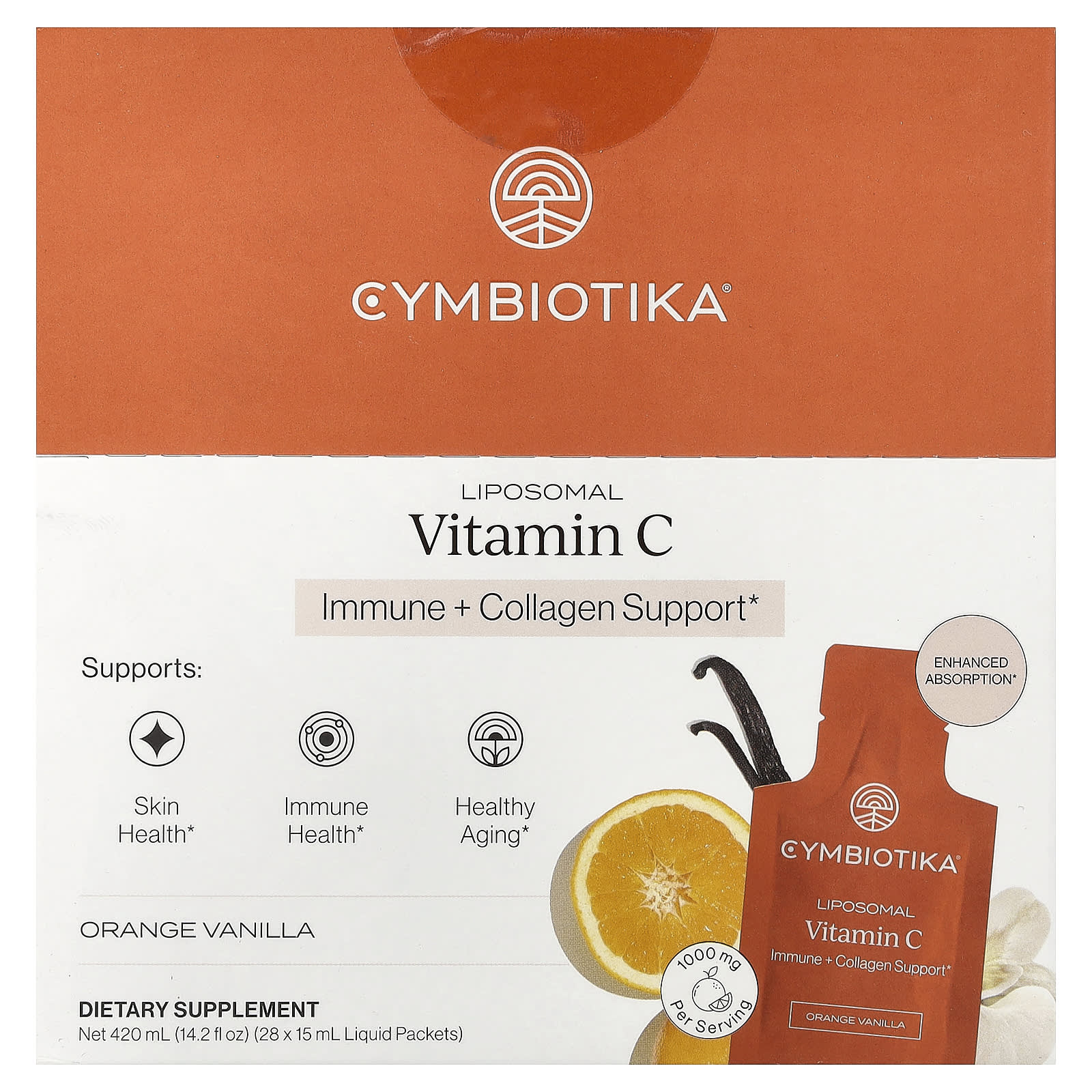 Cymbiotika Liposomal Vitamin C – Orange Vanilla – 15 ml — Tunisie