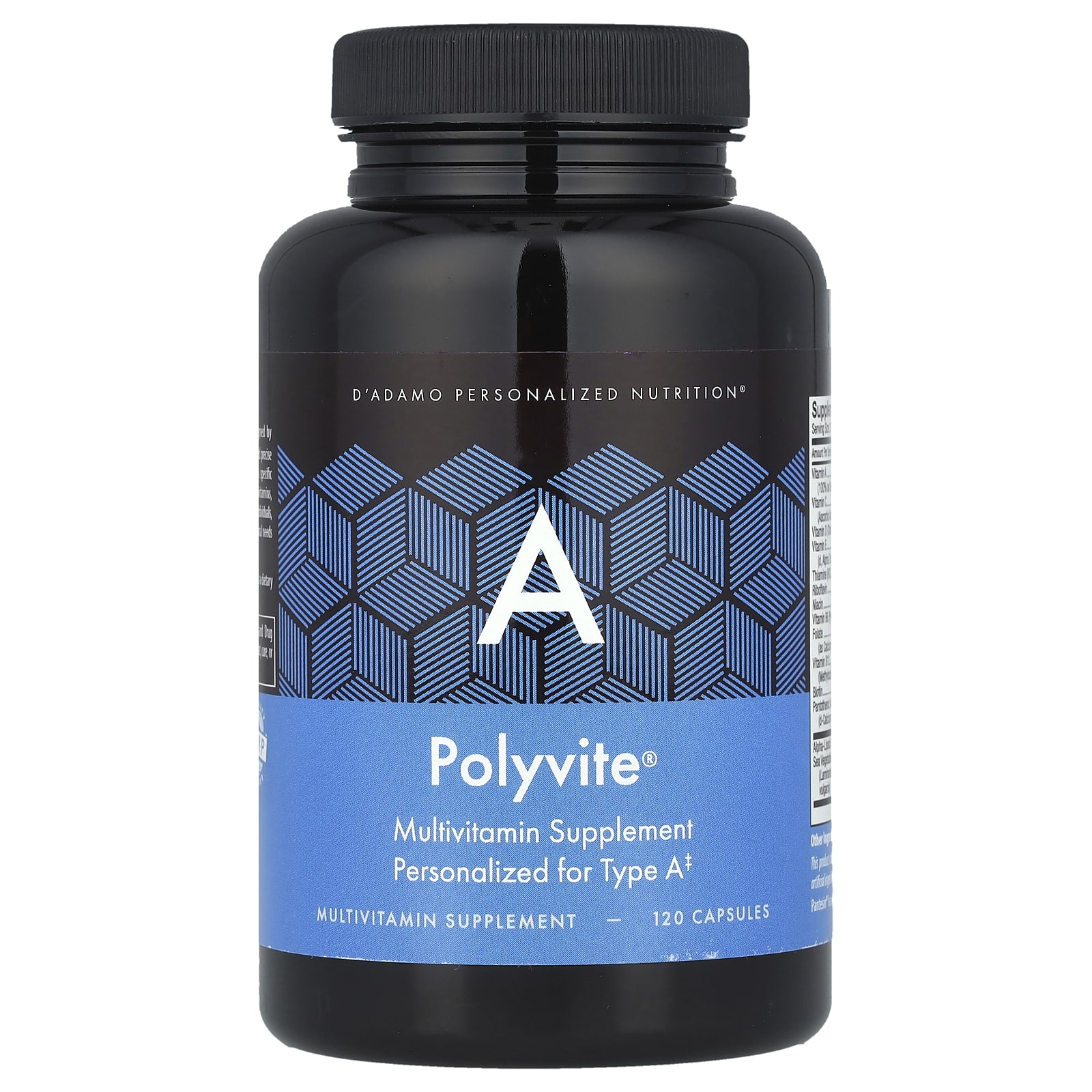D'adamo Polyvite A, Multivitamin Supplement – 120 gélules — Tunisie
