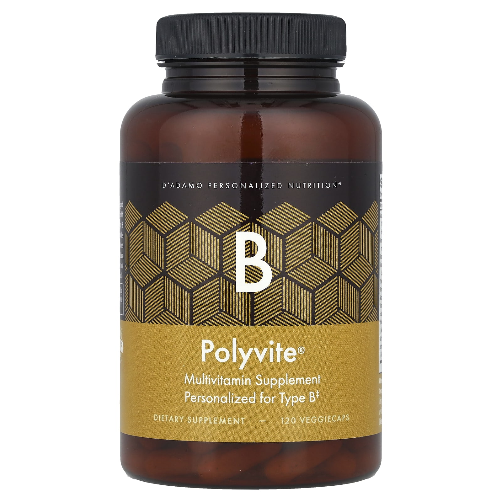 D'adamo Polyvite B, Multivitamin Supplement, 120 VeggieCaps — Tunisie