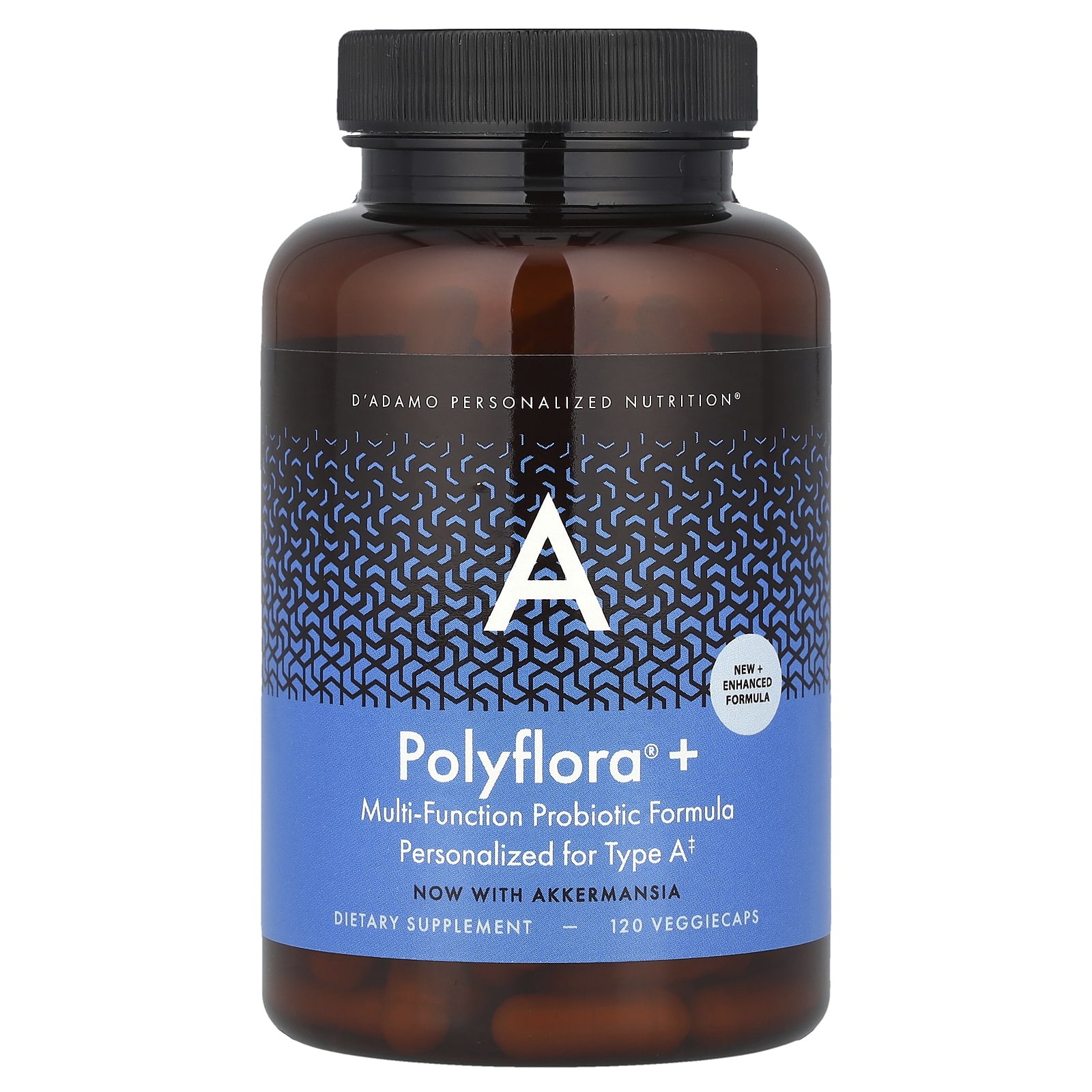 D'adamo Polyflora + A, Multi-Function Probiotic Formula, 120 VeggieCaps — Tunisie