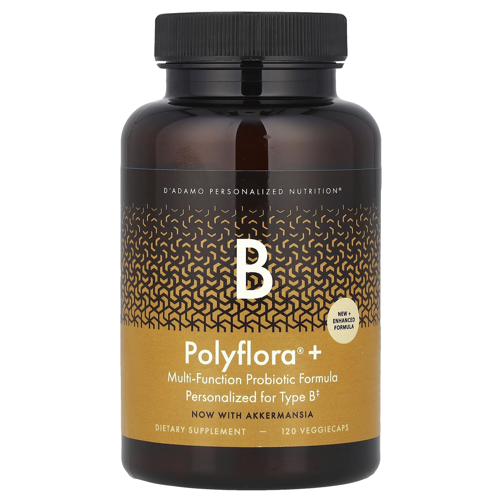 D'adamo Polyflora + B, Multi-Function Probiotic Formula, 120 VeggieCaps — Tunisie