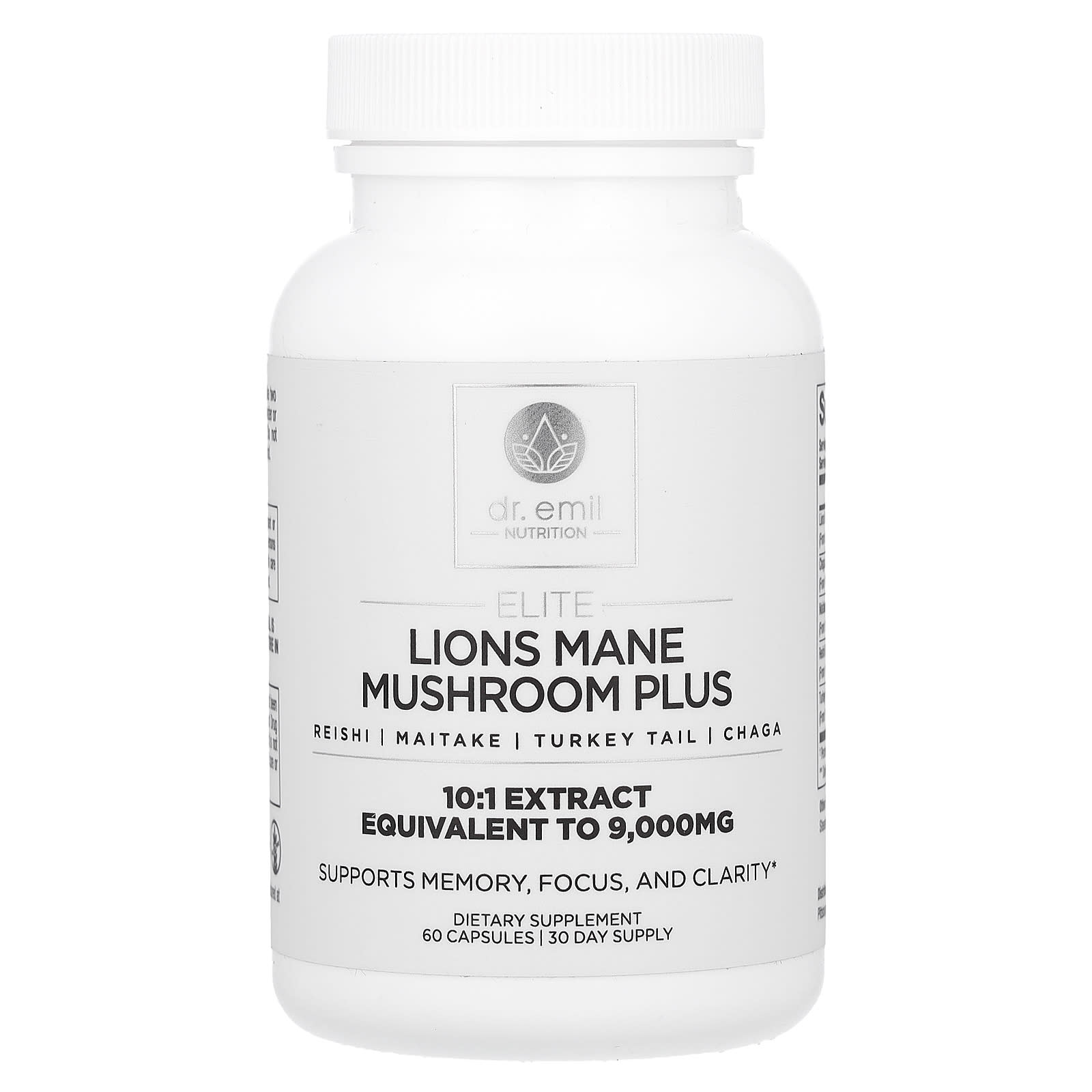 Dr. Emil Nutrition Elite, Lions Mane Mushroom Plus – 60 gélules — Tunisie
