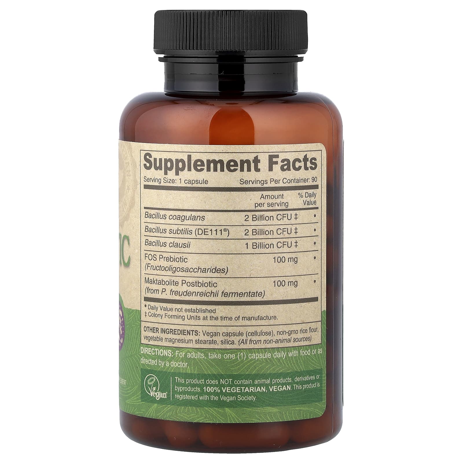 Deva 3-in-1 Vegan Probiotic – 90 gélules véganes — photo 2 sur 2