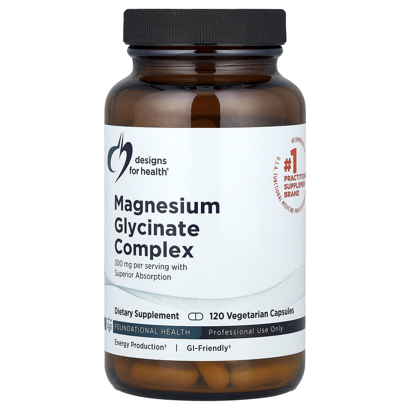 Designs For Health Magnesium Glycinate Complex – 120 gélules végétales — Tunisie