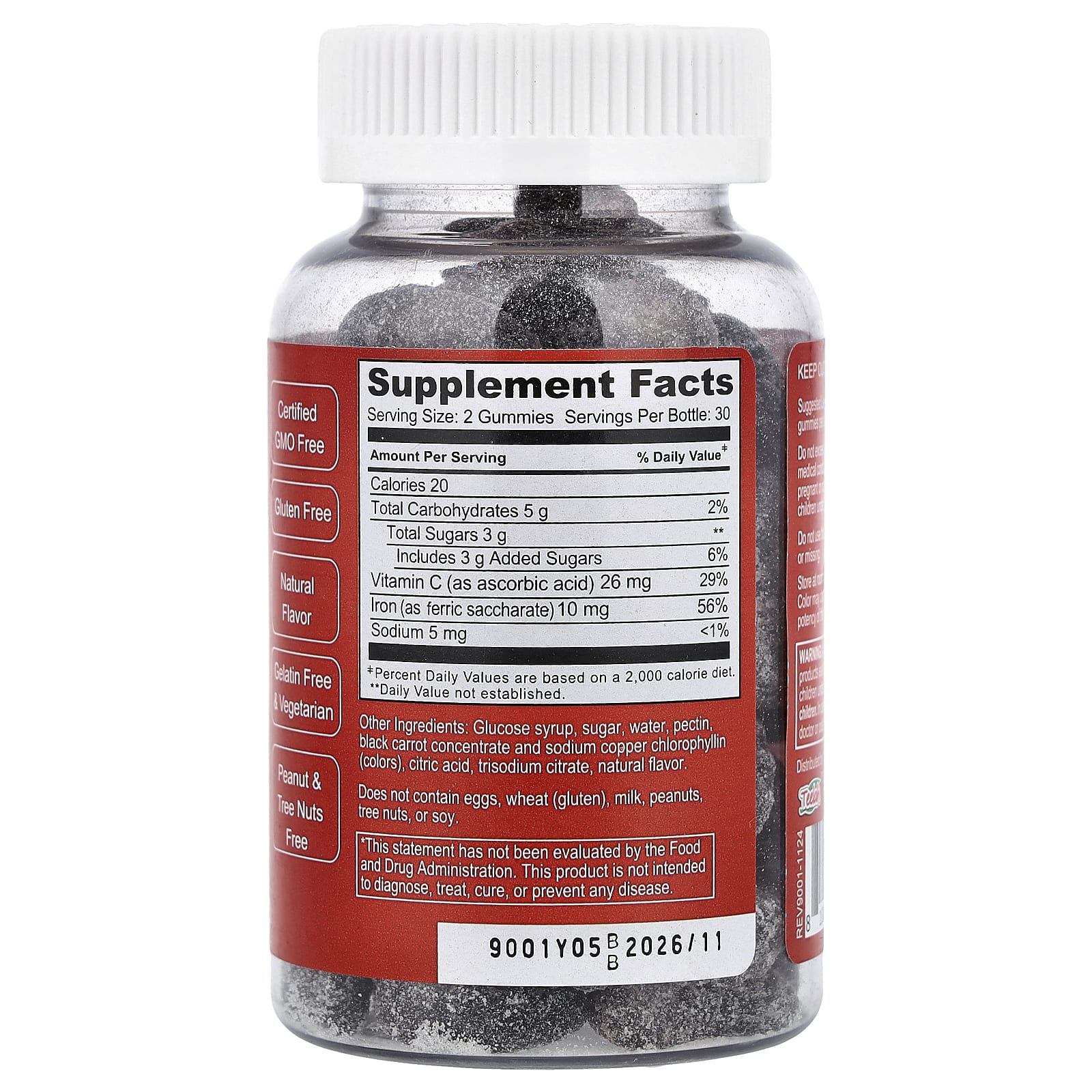 Doctor's Finest Iron with Vitamin C – Grape – 60 gommes — photo 2 sur 2