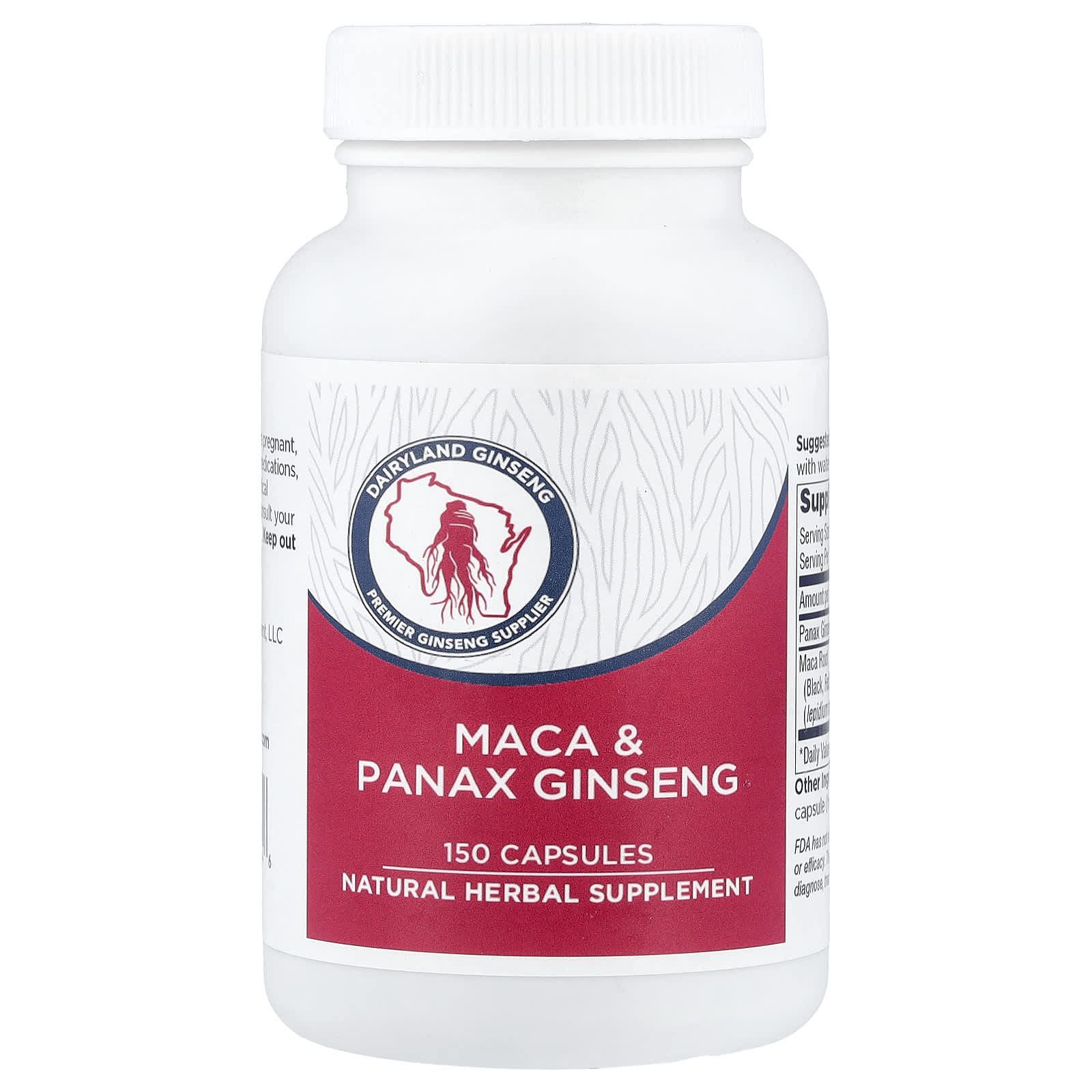 Dairyland Ginseng Maca & Panax Ginseng – 150 gélules — Tunisie