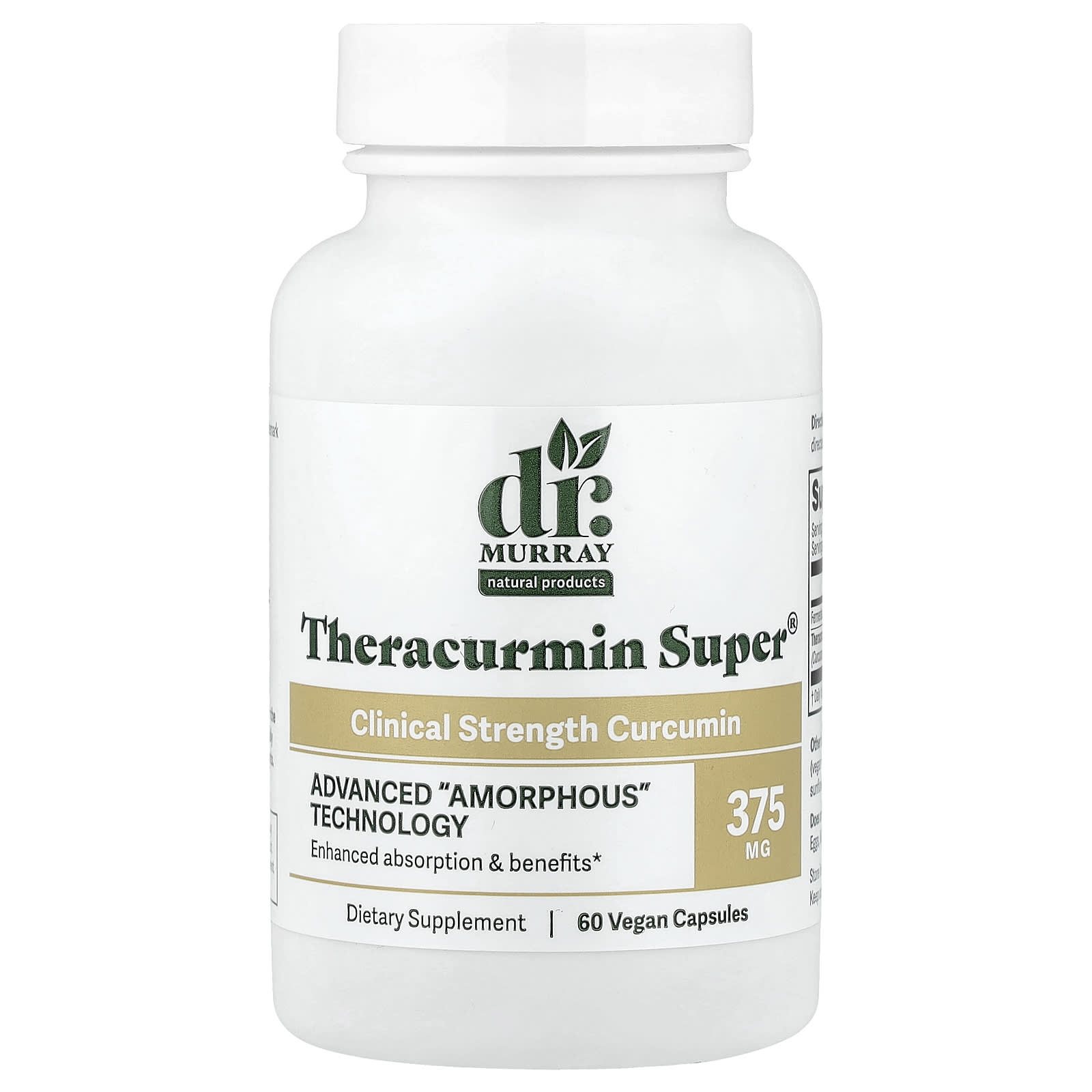 Dr. Murray's Theracurmin Super, Clinical Strength Curcumin – 60 gélules véganes — Tunisie