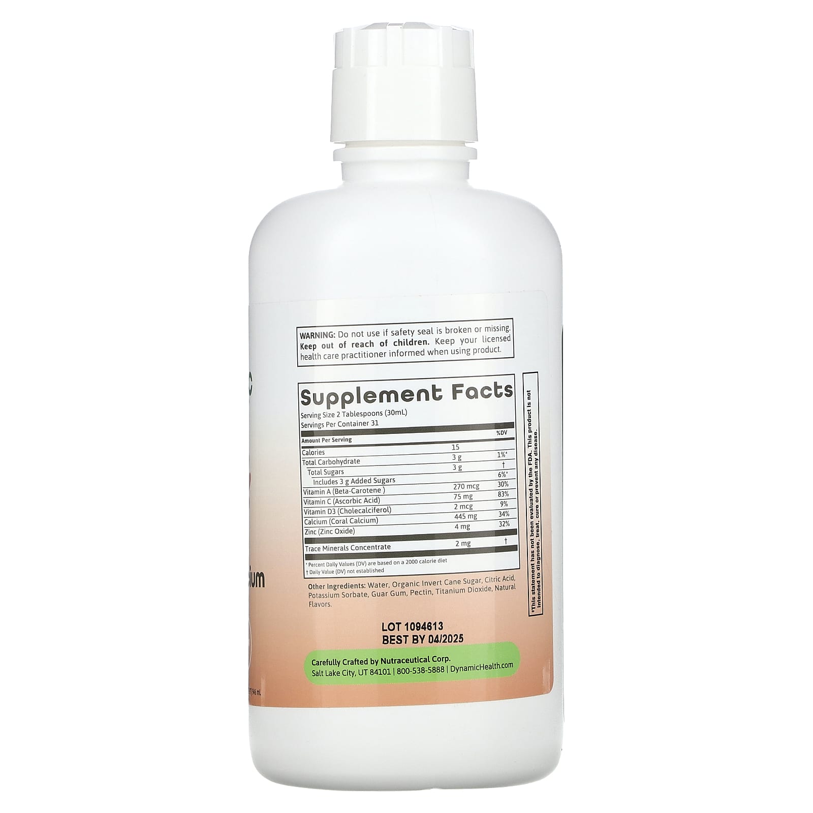 Dynamic Health Coral Calcium Complex – 946 ml — photo 2 sur 2