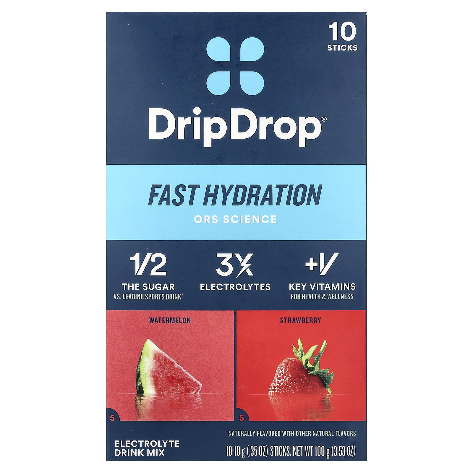 DripDrop Electrolyte Drink Mix – Watermelon & Strawberry – 10 g — Tunisie