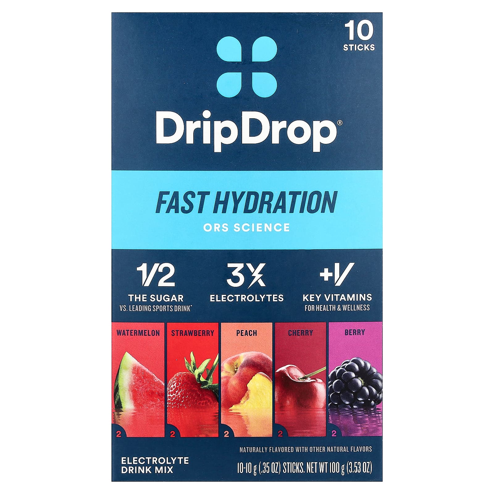 DripDrop Electrolyte Drink Mix, Variety Pack – 10 g — Tunisie