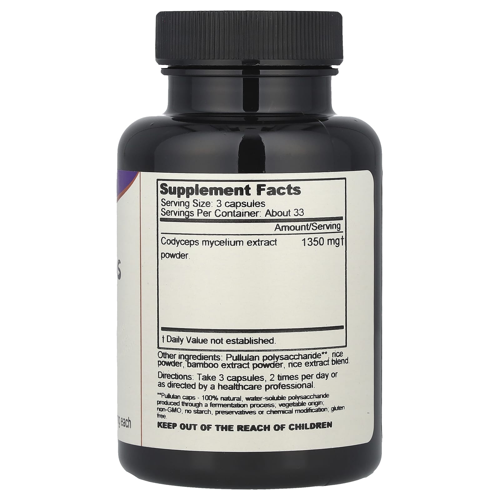 Dragon Herbs Cordyceps – 100 gélules végétales — photo 2 sur 2