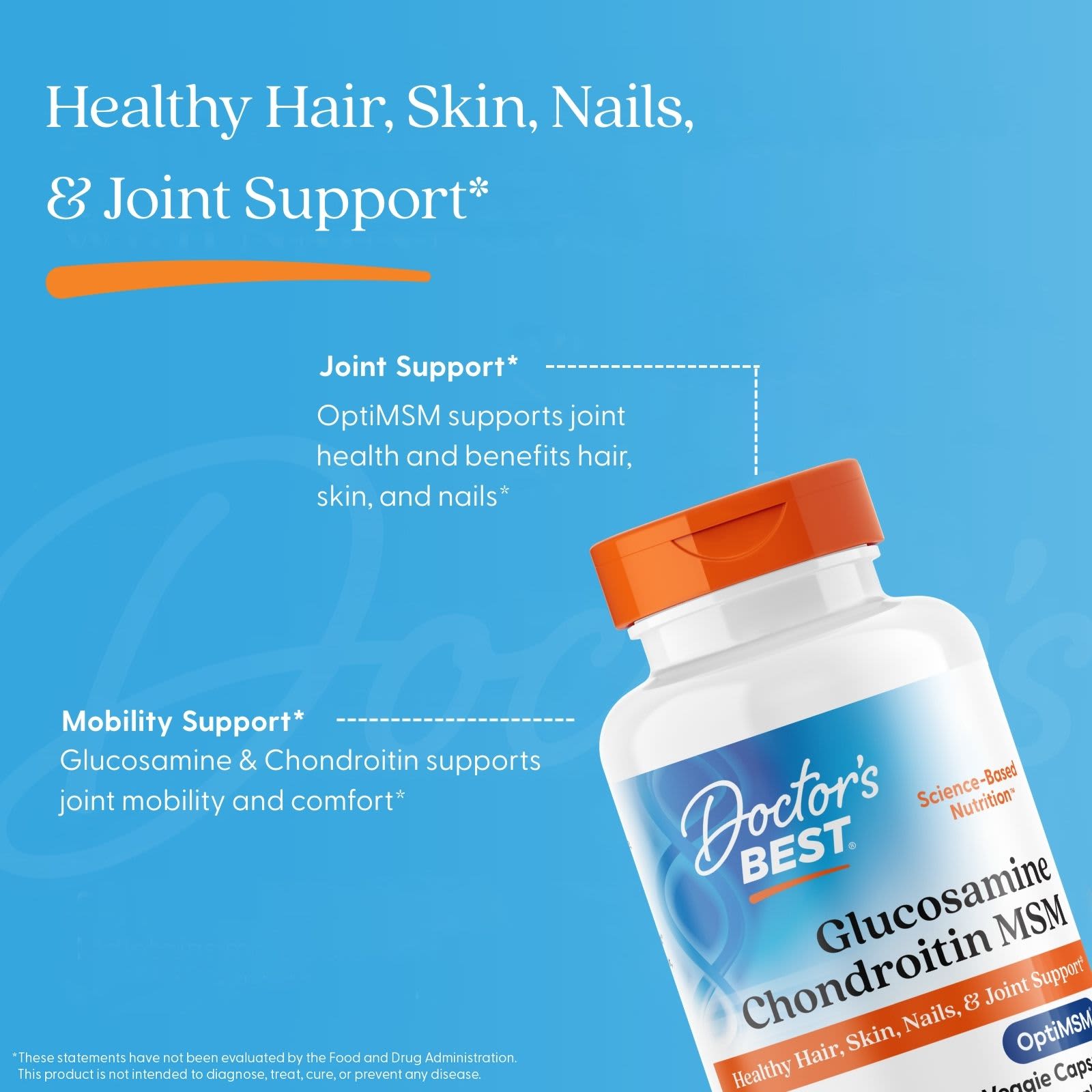 Doctor's Best Glucosamine Chondroitin MSM – 120 gélules végétales — étiquette 3