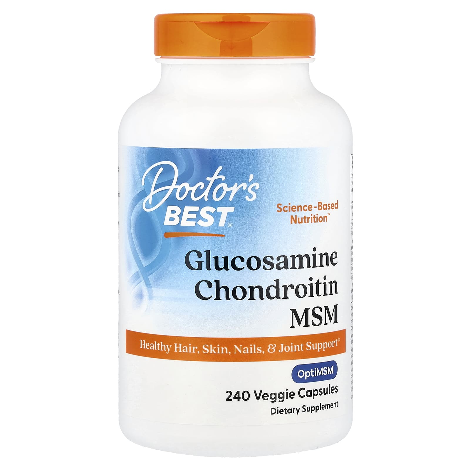 Doctor's Best Glucosamine Chondroitin MSM with OptiMSM – 240 gélules végétales — Tunisie