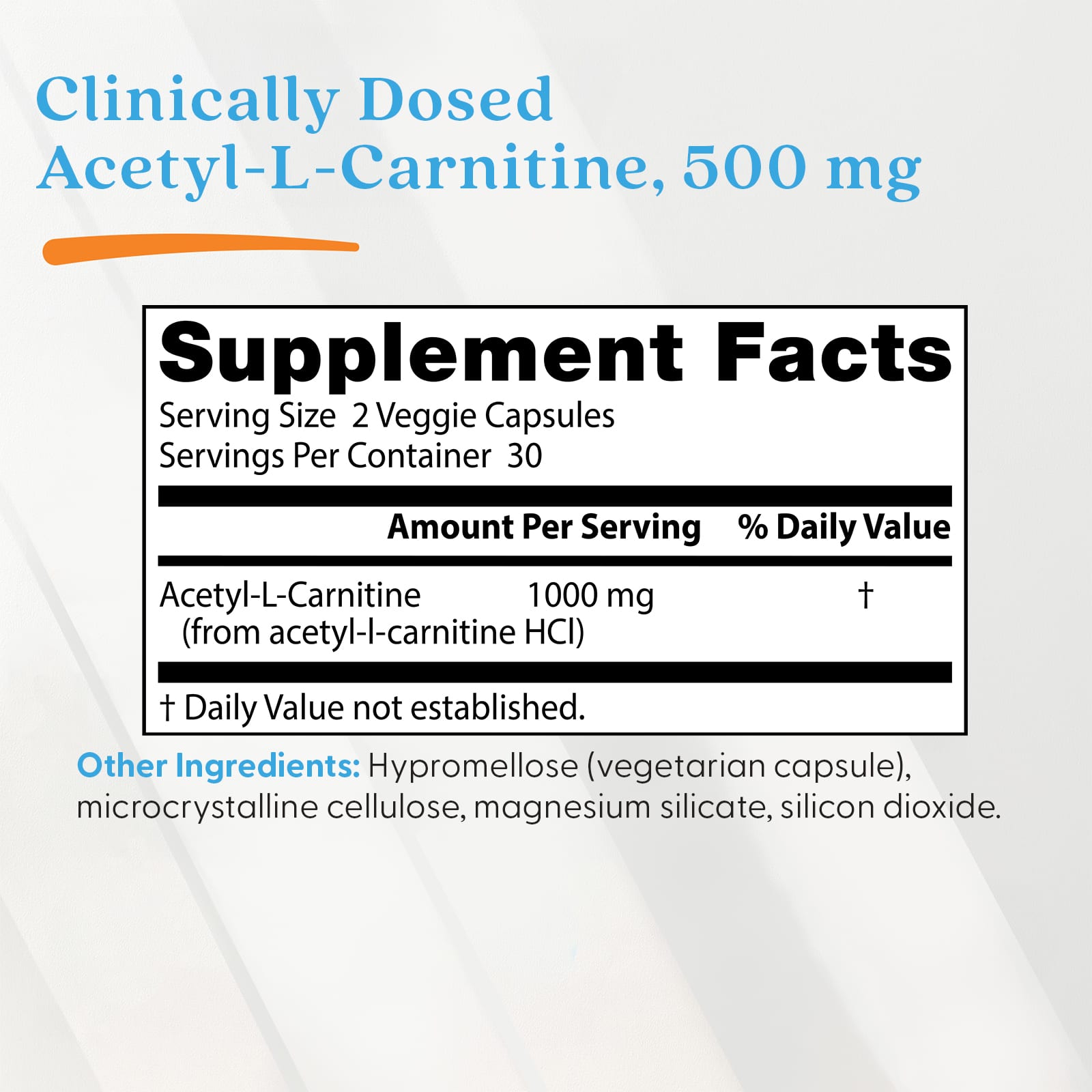 Doctor's Best Acetyl-L-Carnitine – 60 gélules végétales — étiquette 2