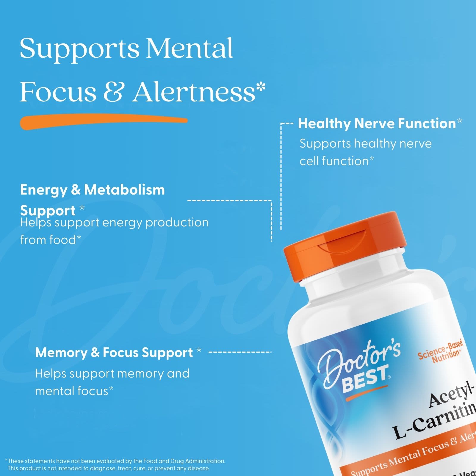 Doctor's Best Acetyl-L-Carnitine – 60 gélules végétales — étiquette 3