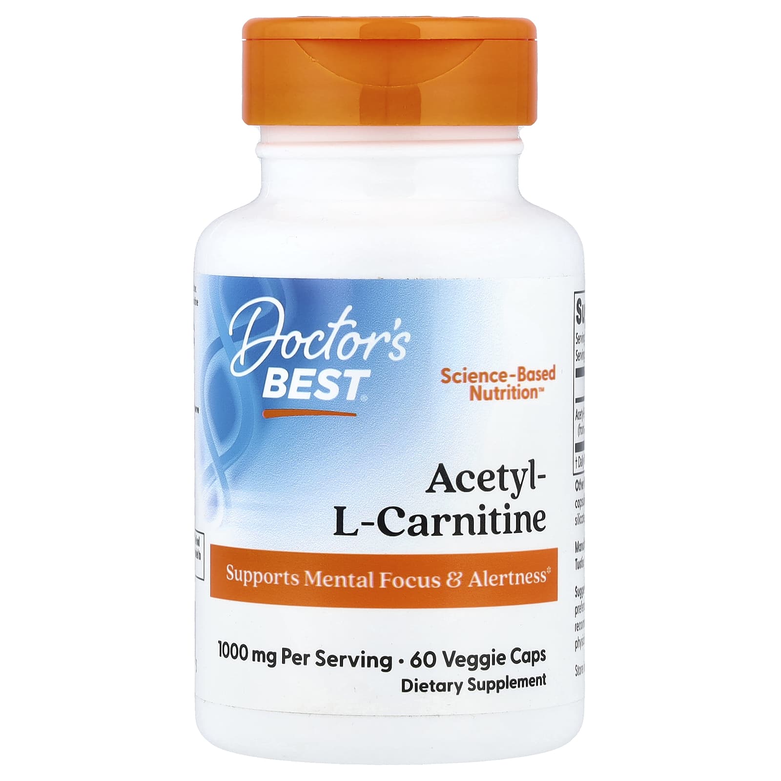 Doctor's Best Acetyl-L-Carnitine – 60 gélules végétales — Tunisie