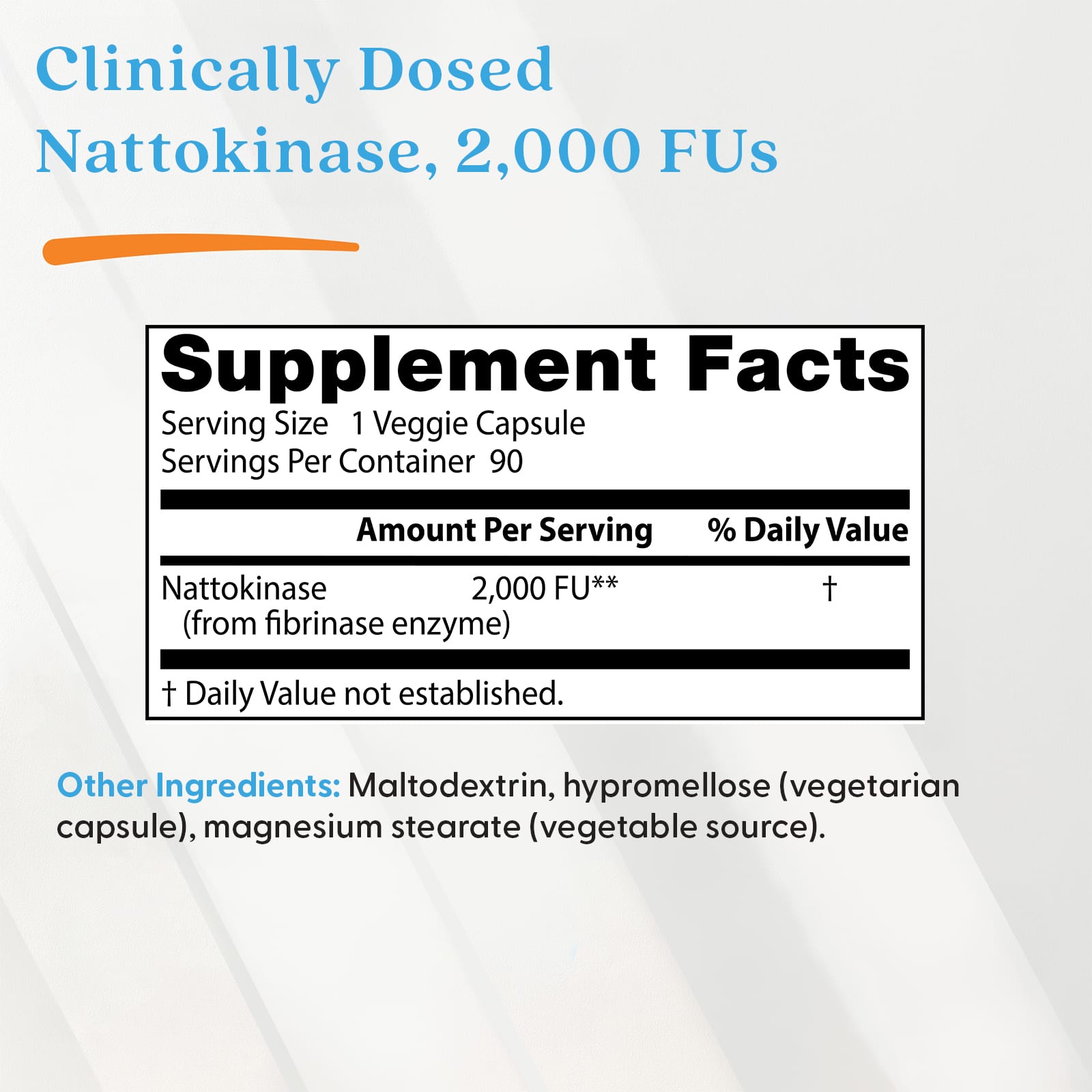 Doctor's Best Nattokinase – 90 gélules végétales — étiquette 2