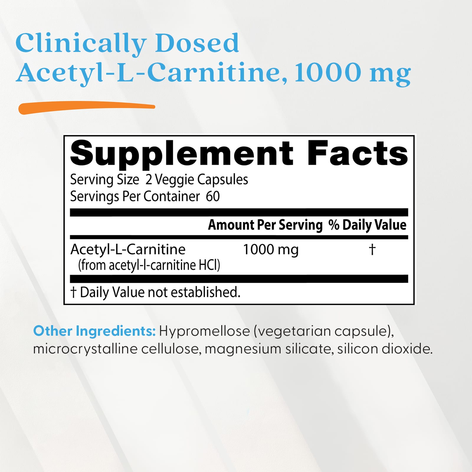 Doctor's Best Acetyl-L-Carnitine – 120 gélules végétales — étiquette 2