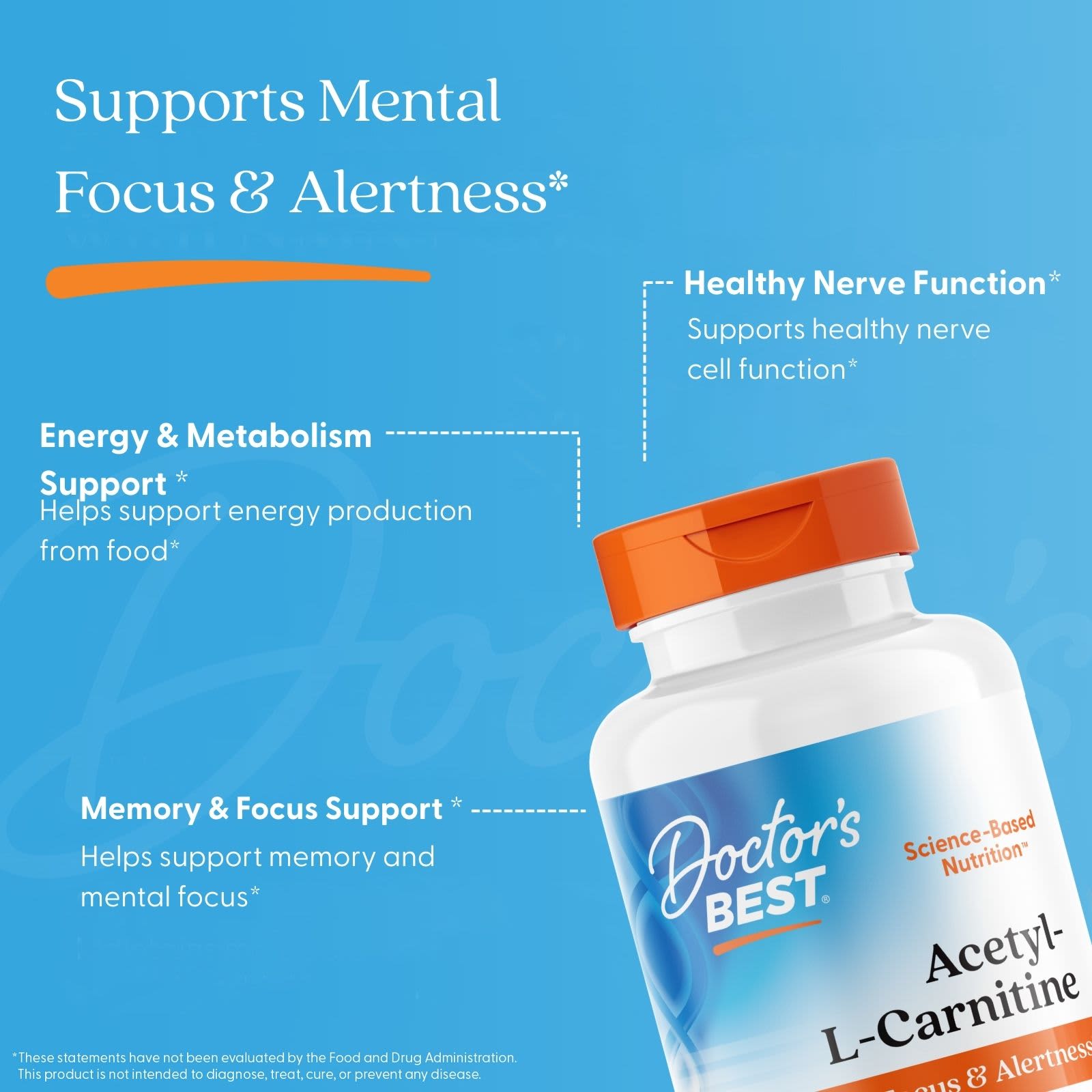 Doctor's Best Acetyl-L-Carnitine – 120 gélules végétales — étiquette 3