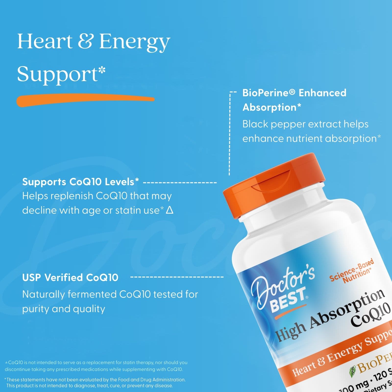 Doctor's Best High Absorption CoQ10 – 120 capsules molles — étiquette 4