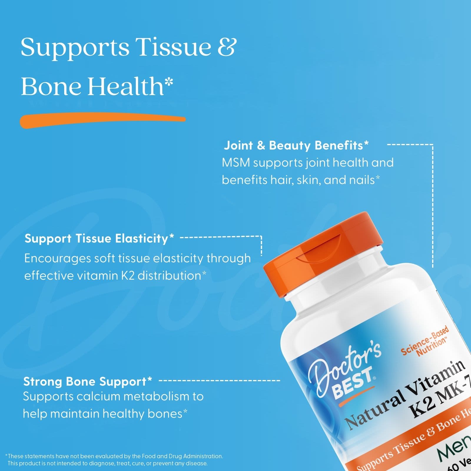 Doctor's Best Natural Vitamin K2 MK-7 – 60 gélules végétales — étiquette 3