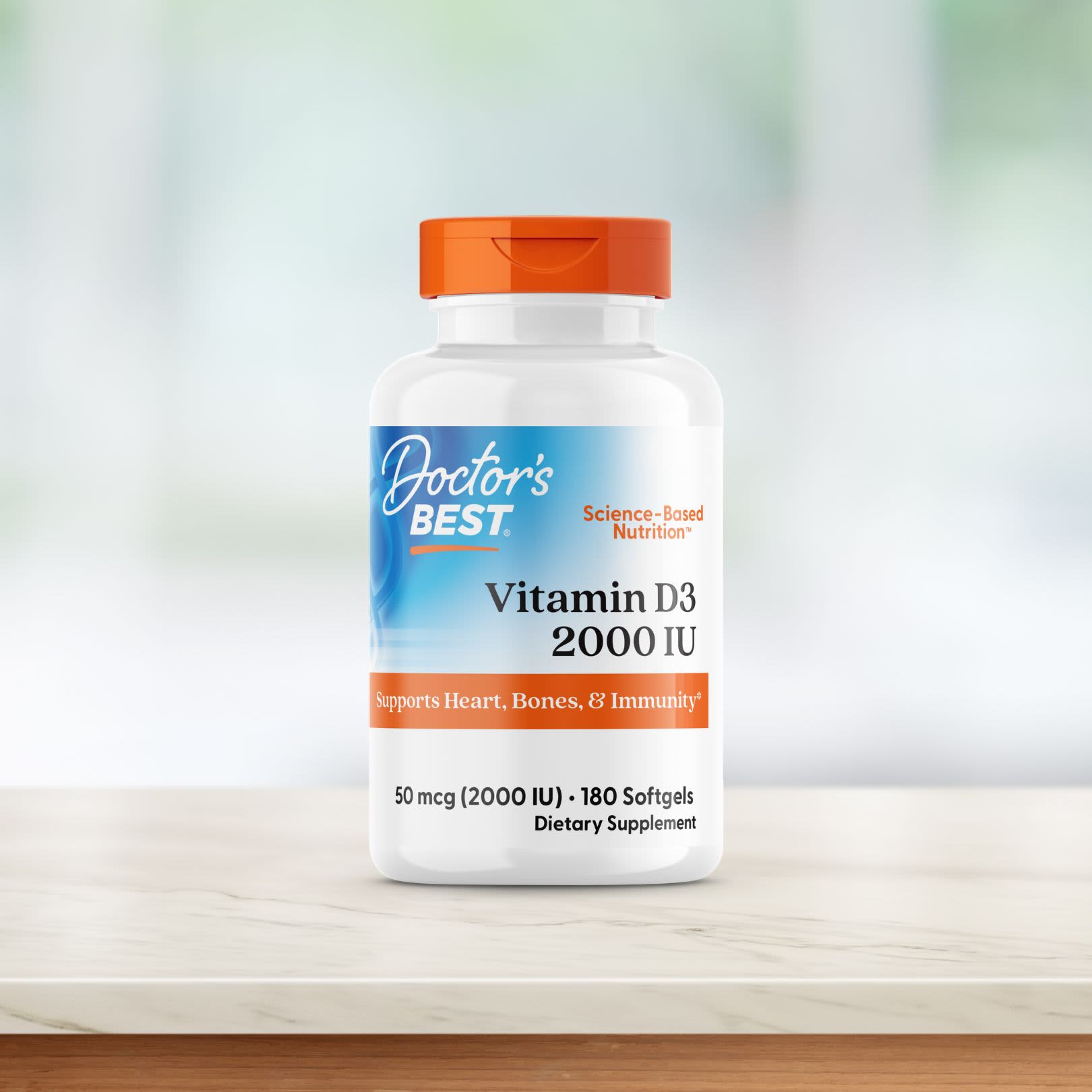 Doctor's Best Vitamin D3 – 50 µg – 180 capsules molles — étiquette 7