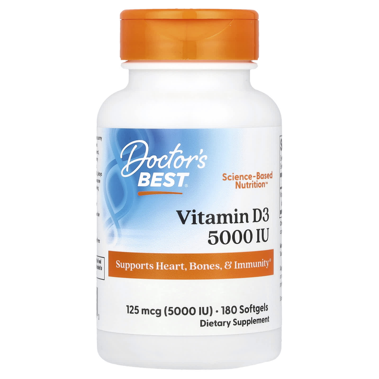 Doctor's Best Vitamin D3 – 125 µg – 180 capsules molles — Tunisie
