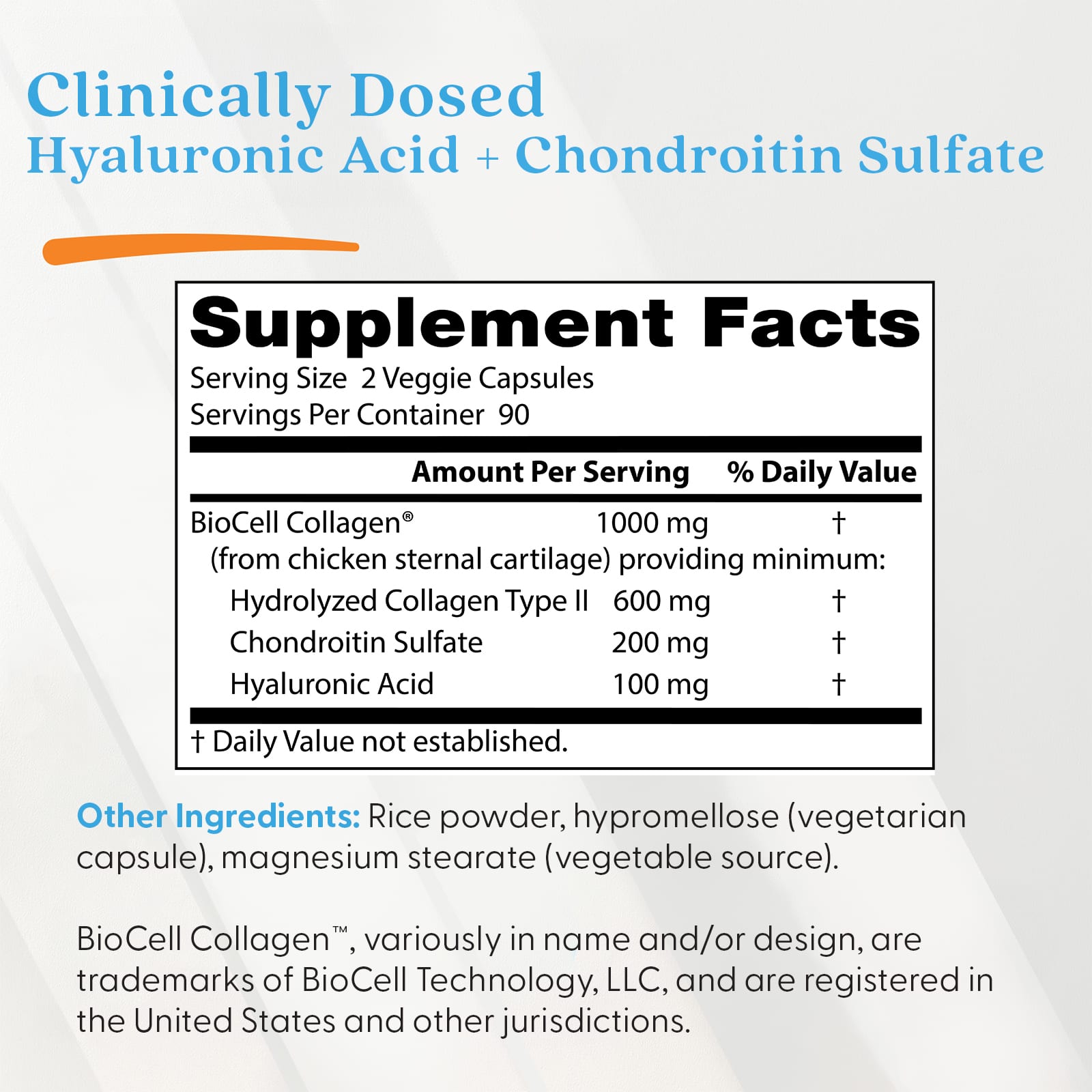 Doctor's Best Hyaluronic Acid + Chondroitin Sulfate – 180 gélules végétales — étiquette 2