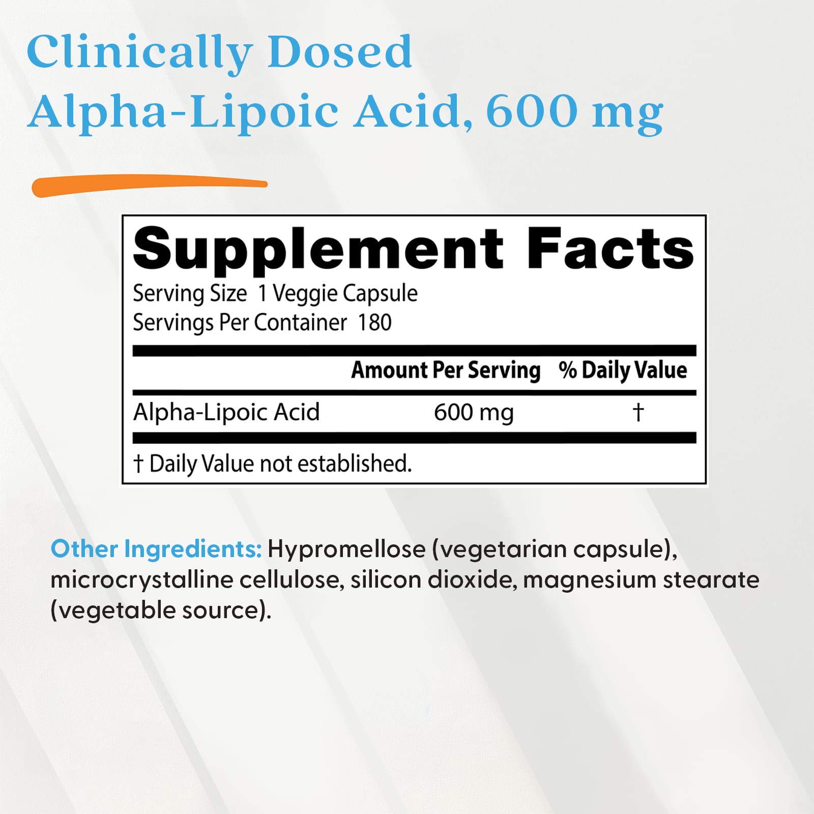 Doctor's Best Alpha-Lipoic Acid 600 – 180 gélules végétales — étiquette 2