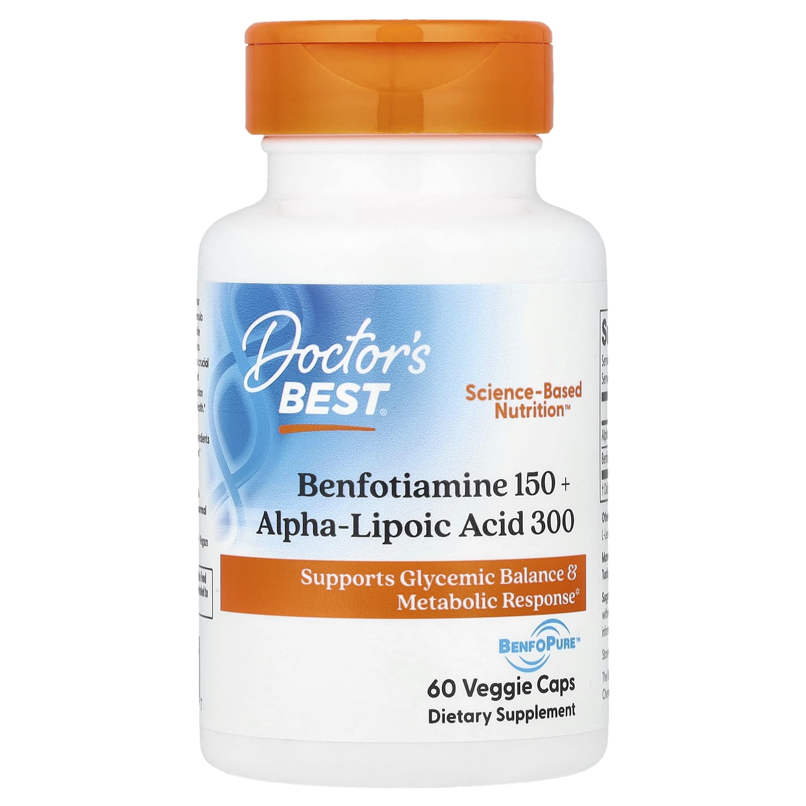 Doctor's Best Benfotiamine 150 + Alpha-Lipoic Acid 300 – 60 gélules végétales — Tunisie