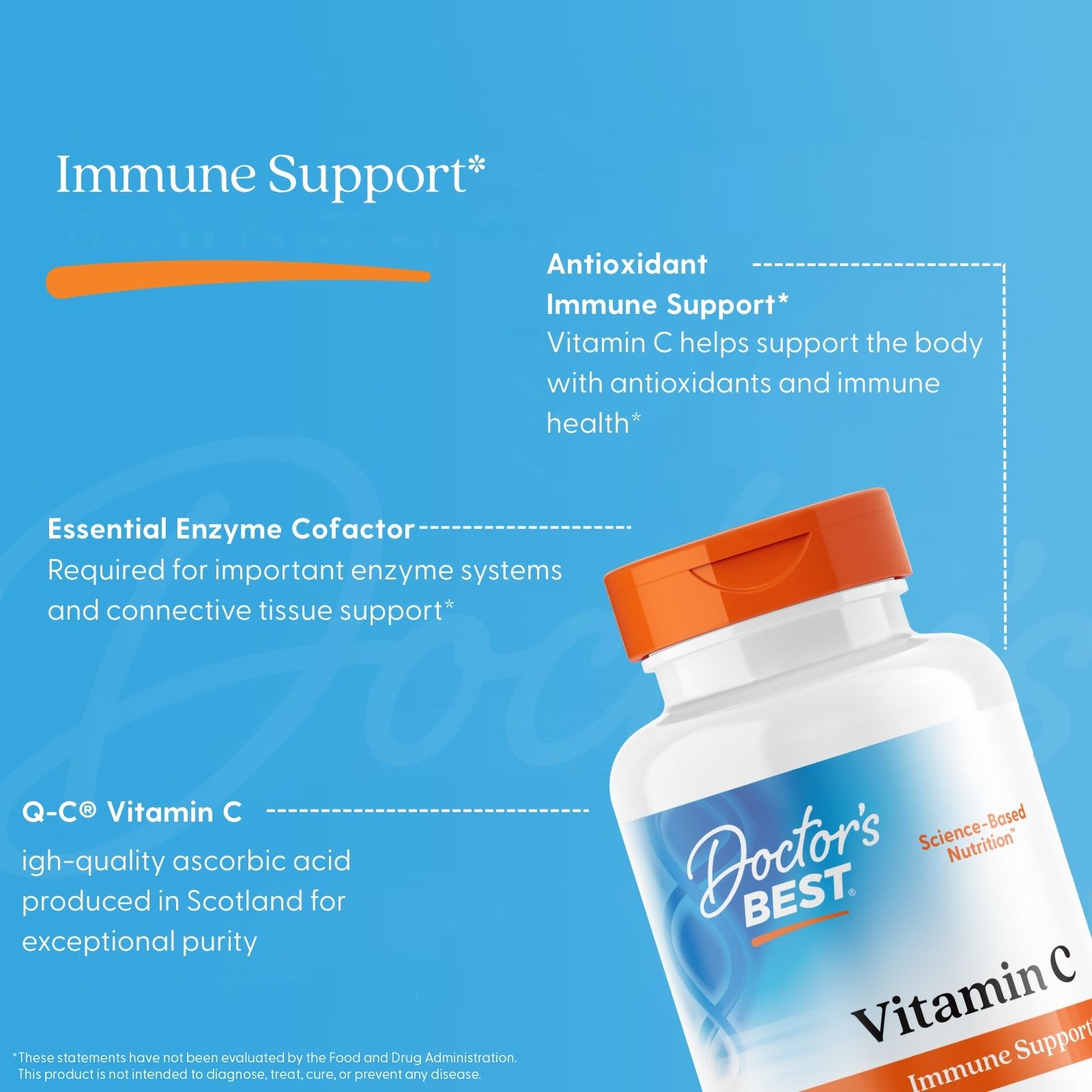 Doctor's Best Vitamin C – 1 000 mg – 120 gélules végétales — étiquette 3