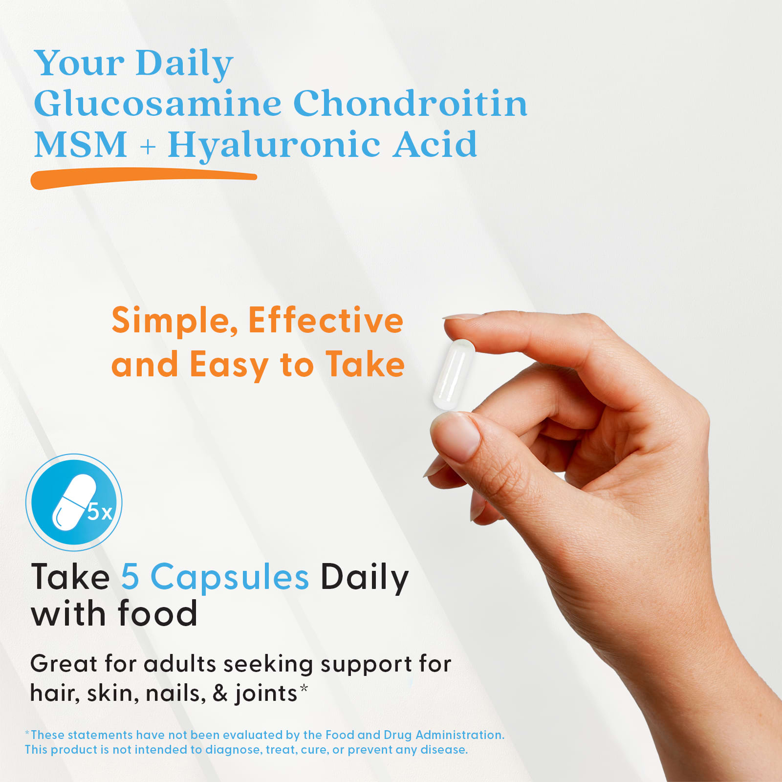 Doctor's Best Glucosamine Chondroitin MSM + Hyaluronic Acid – 150 gélules végétales — étiquette 5